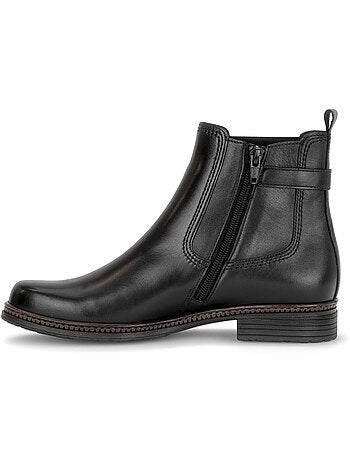 Bottines en cuir lisse