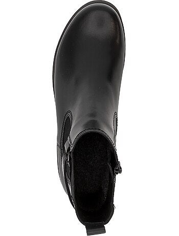 Bottines en cuir lisse