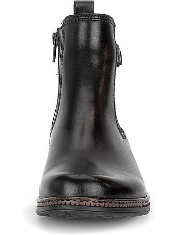 Bottines en cuir lisse