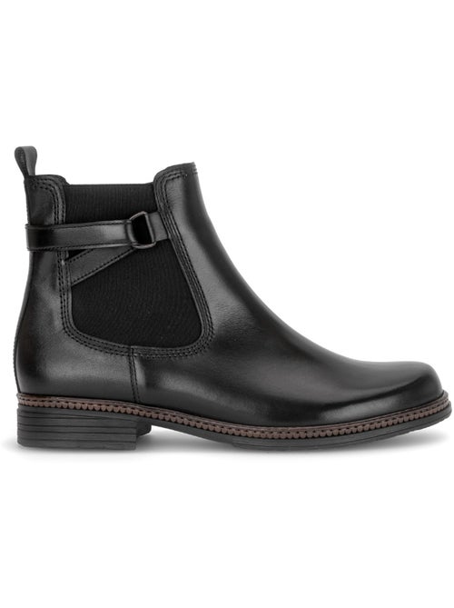 Bottines en cuir lisse - Kiabi Bottines en cuir lisse - Kiabi
