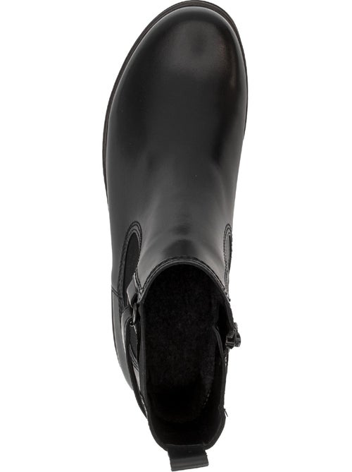 Bottines en cuir lisse - Kiabi Bottines en cuir lisse - Kiabi