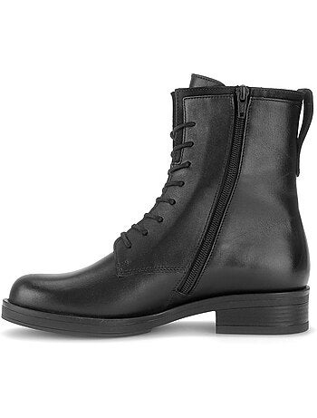 Bottines en cuir lisse