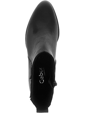 Bottines en cuir lisse
