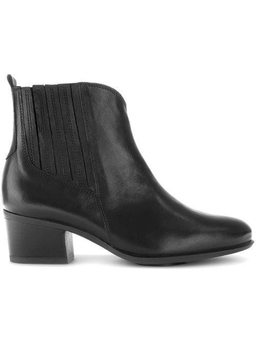 Bottines en cuir lisse - Kiabi Bottines en cuir lisse - Kiabi