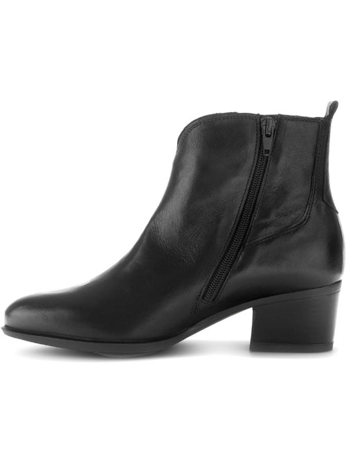 Bottines en cuir lisse - Kiabi Bottines en cuir lisse - Kiabi