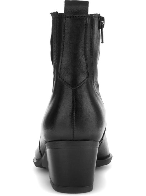 Bottines en cuir lisse - Kiabi Bottines en cuir lisse - Kiabi