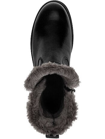 Bottines en cuir lisse