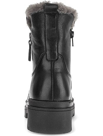 Bottines en cuir lisse
