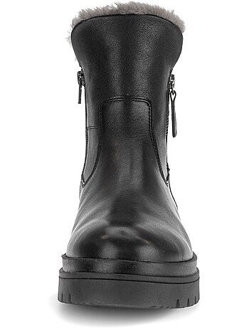 Bottines en cuir lisse