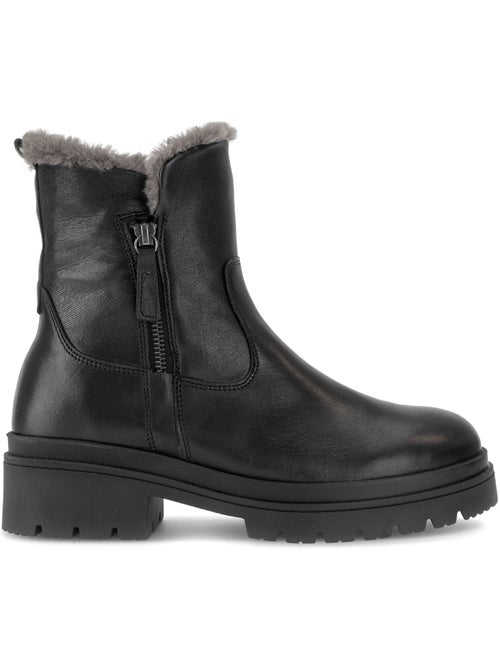 Bottines en cuir lisse - Kiabi Bottines en cuir lisse - Kiabi