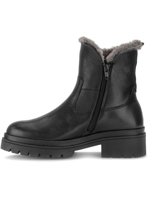 Bottines en cuir lisse - Kiabi Bottines en cuir lisse - Kiabi