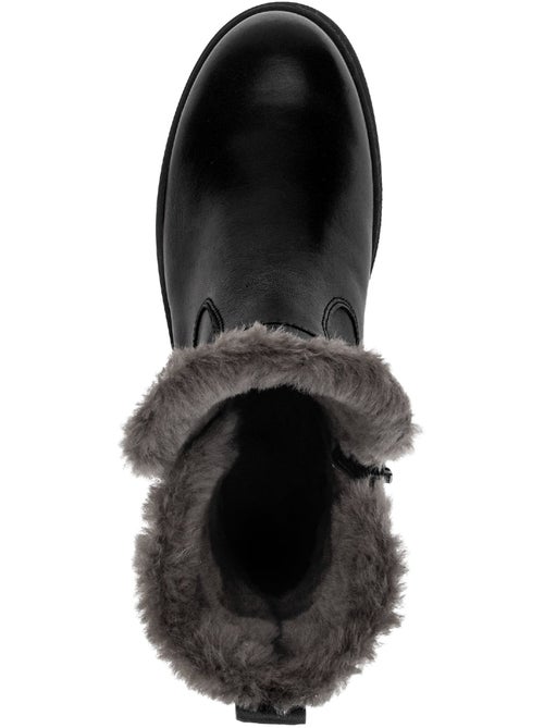 Bottines en cuir lisse - Kiabi Bottines en cuir lisse - Kiabi