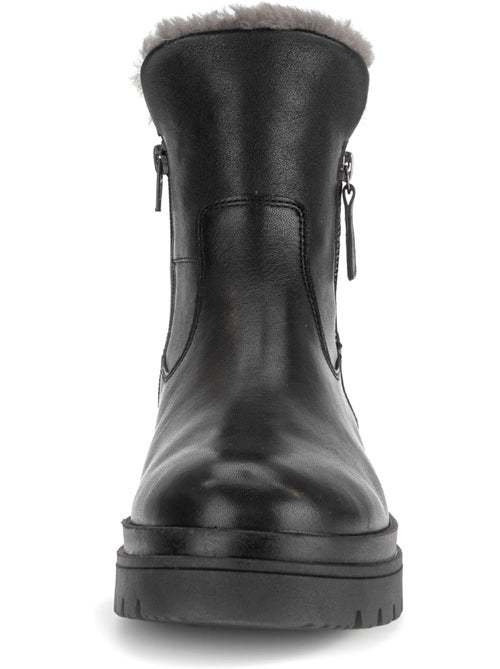 Bottines en cuir lisse - Kiabi Bottines en cuir lisse - Kiabi