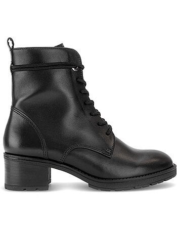 Bottines en cuir lisse