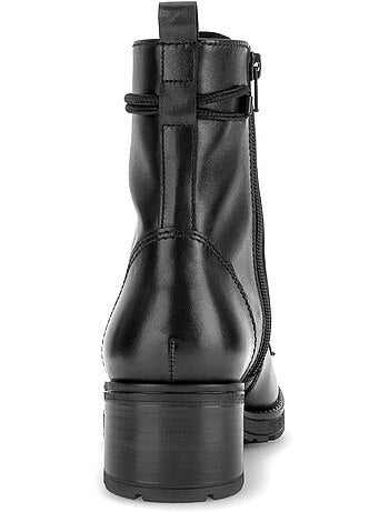 Bottines en cuir lisse