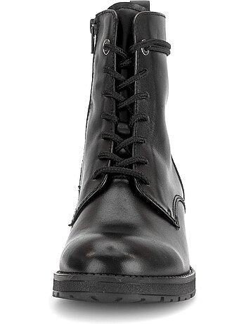 Bottines en cuir lisse