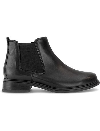 Bottines en cuir lisse