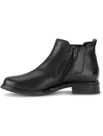 Bottines en cuir lisse