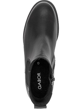 Bottines en cuir lisse