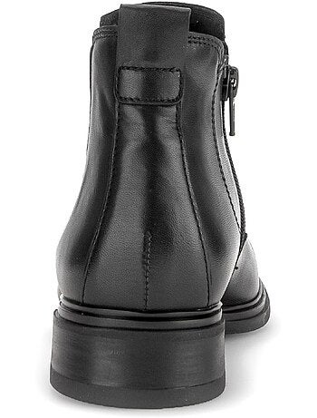 Bottines en cuir lisse