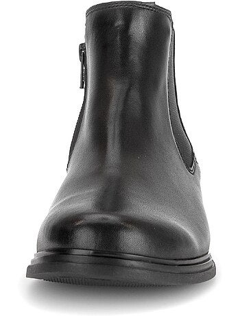 Bottines en cuir lisse