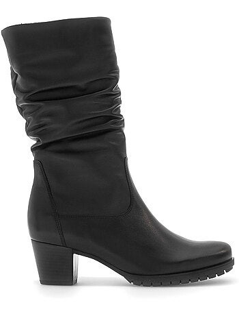 Bottines en cuir lisse