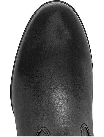 Bottines en cuir lisse