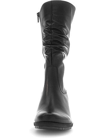 Bottines en cuir lisse