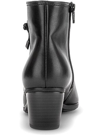 Bottines en cuir lisse