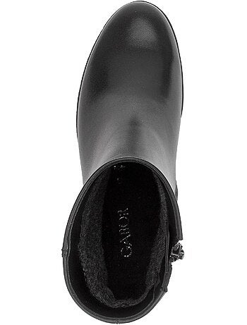 Bottines en cuir lisse