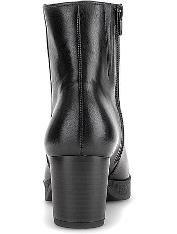 Bottines en cuir lisse