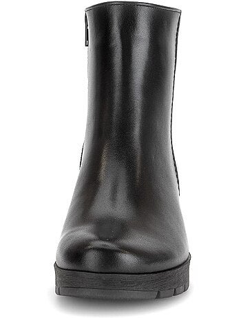 Bottines en cuir lisse