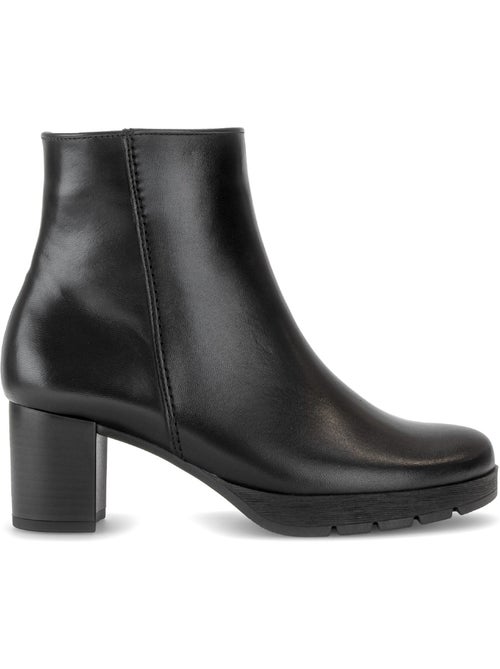Bottines en cuir lisse - Kiabi Bottines en cuir lisse - Kiabi