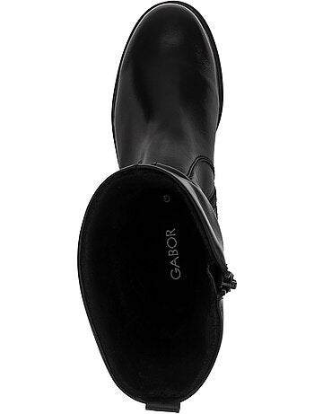 Bottines en cuir lisse