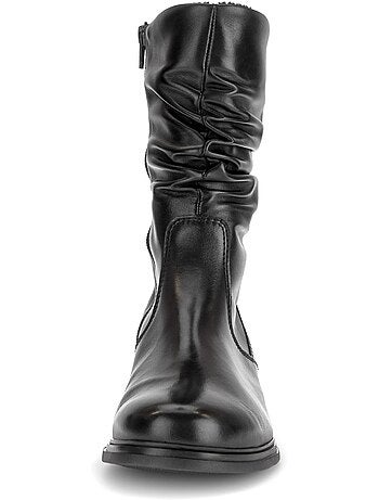 Bottines en cuir lisse