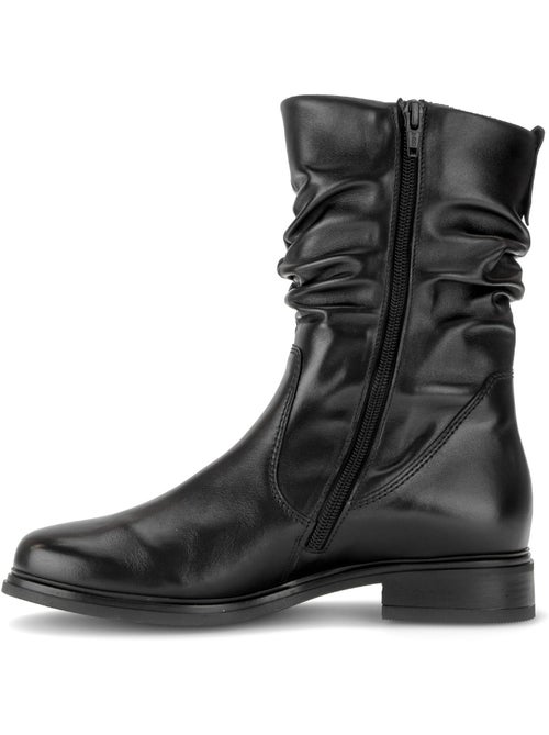 Bottines en cuir lisse - Kiabi Bottines en cuir lisse - Kiabi