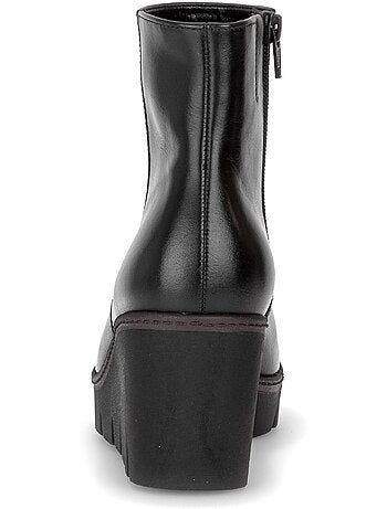 Bottines en cuir lisse