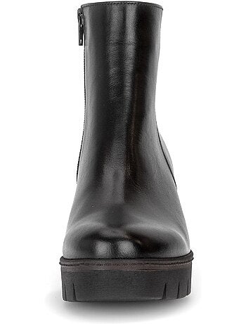 Bottines en cuir lisse