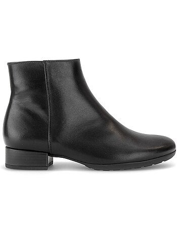 Bottines en cuir lisse