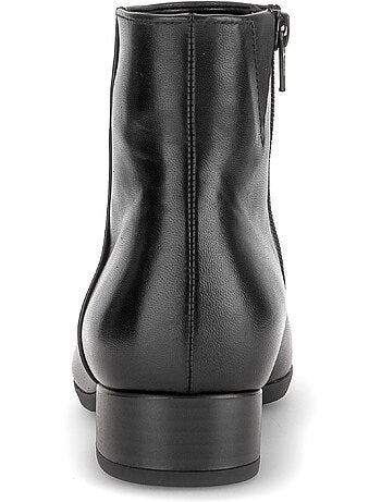 Bottines en cuir lisse