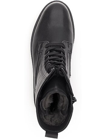 Bottines en cuir lisse