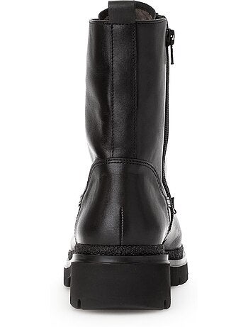 Bottines en cuir lisse