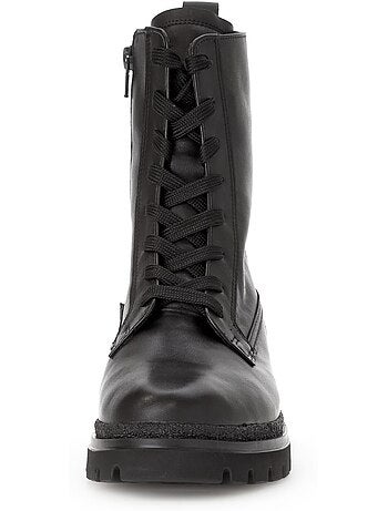 Bottines en cuir lisse