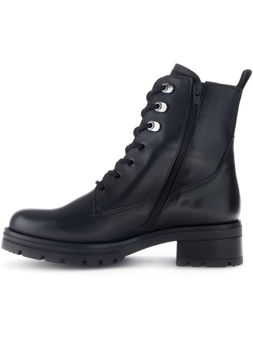 Bottines en cuir lisse - Kiabi Bottines en cuir lisse - Kiabi