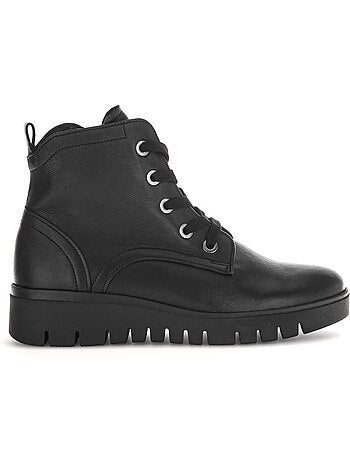 Bottines en cuir lisse