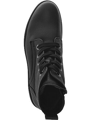 Bottines en cuir lisse