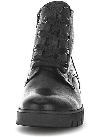 Bottines en cuir lisse
