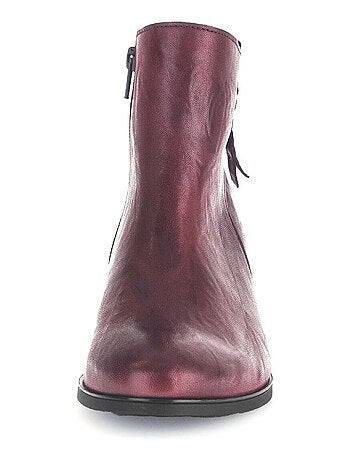 Bottines en cuir lisse