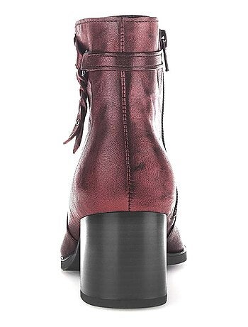 Bottines en cuir lisse