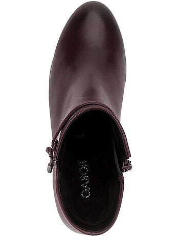 Bottines en cuir lisse